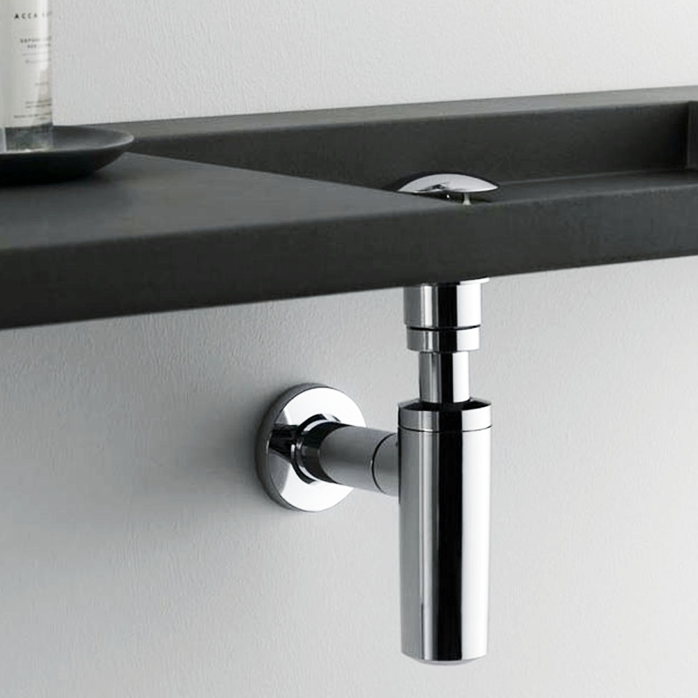 Kibath Sifón Desague redondo MIN acabado cromo brillo fabricado en latón - Imagen 4