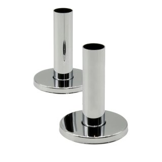 Kibath Kit Cubretubos redondo de fabricado en latón - Cromo