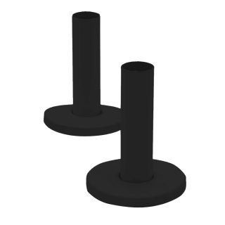 Kibath Kit Cubretubos redondo de fabricado en latón - Negro