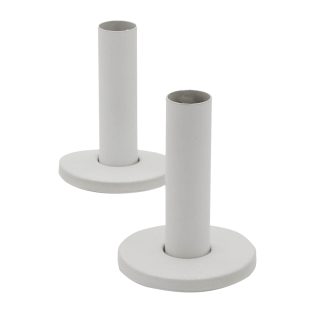 Kibath Kit Cubretubos redondo de fabricado en latón - Blanco