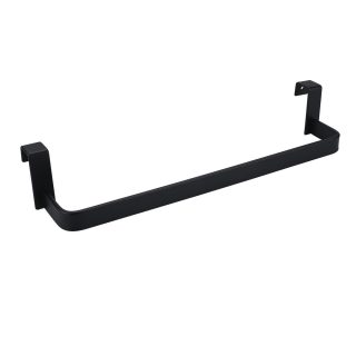 Kibath Toallero sin taladros de 29 cm acabado negro mate fabricado en acero inoxidable