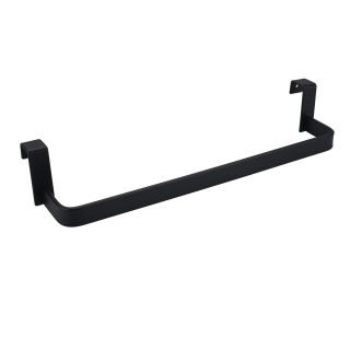 Kibath Toallero sin taladros de 36 cm acabado negro mate fabricado en acero inoxidable