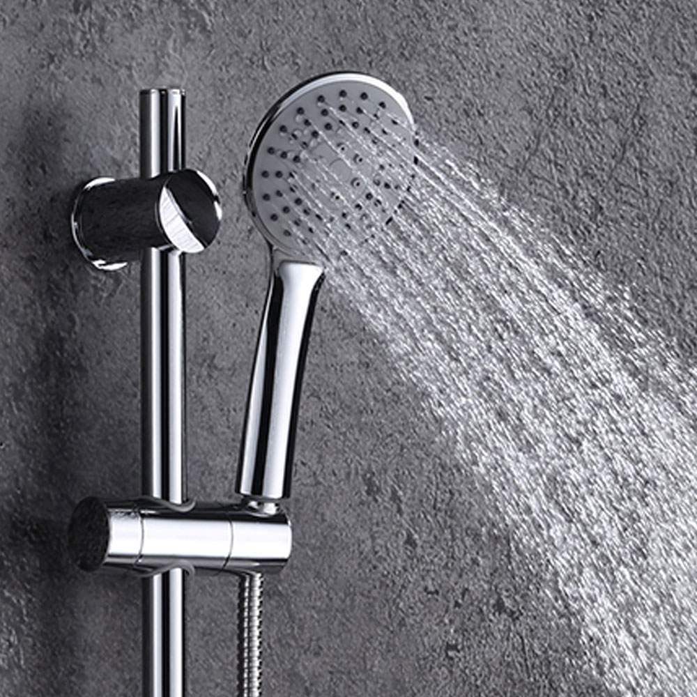 Kibath Barra De Ducha de 65,5 cm TREN con equipo, acabado cromo brillo fabricado en latón - Imagen 6