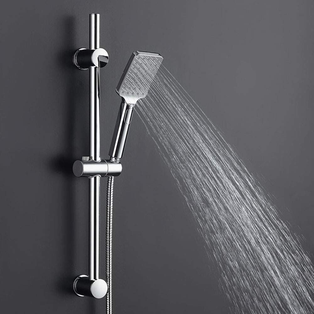 Kibath Barra De Ducha de 65,5 cm BER con equipo, acabado cromo brillo fabricado en latón - Imagen 2