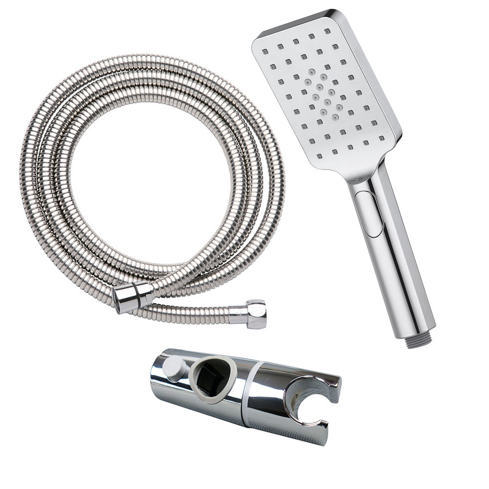 Kibath Barra De Ducha de 65,5 cm BER con equipo, acabado cromo brillo fabricado en latón - Imagen 4