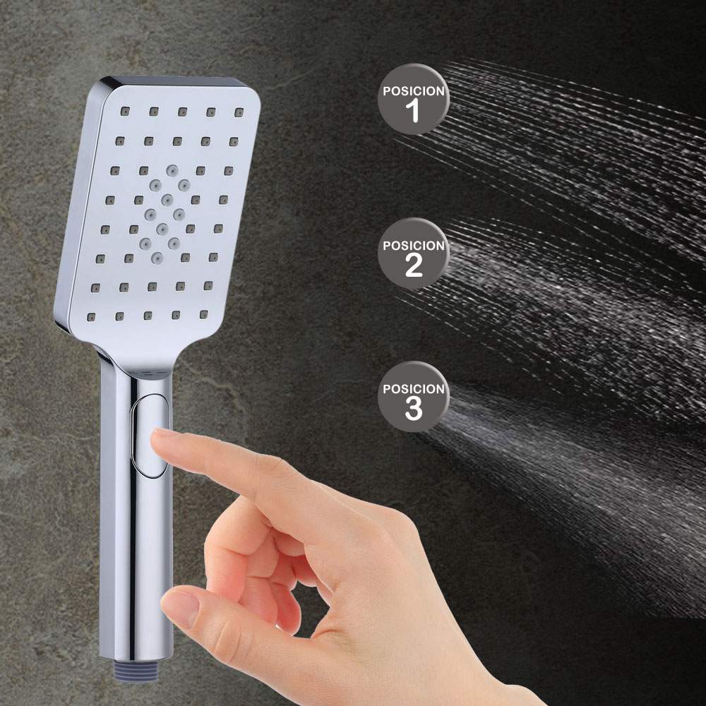 Kibath Barra De Ducha de 65,5 cm BER con equipo, acabado cromo brillo fabricado en latón - Imagen 6