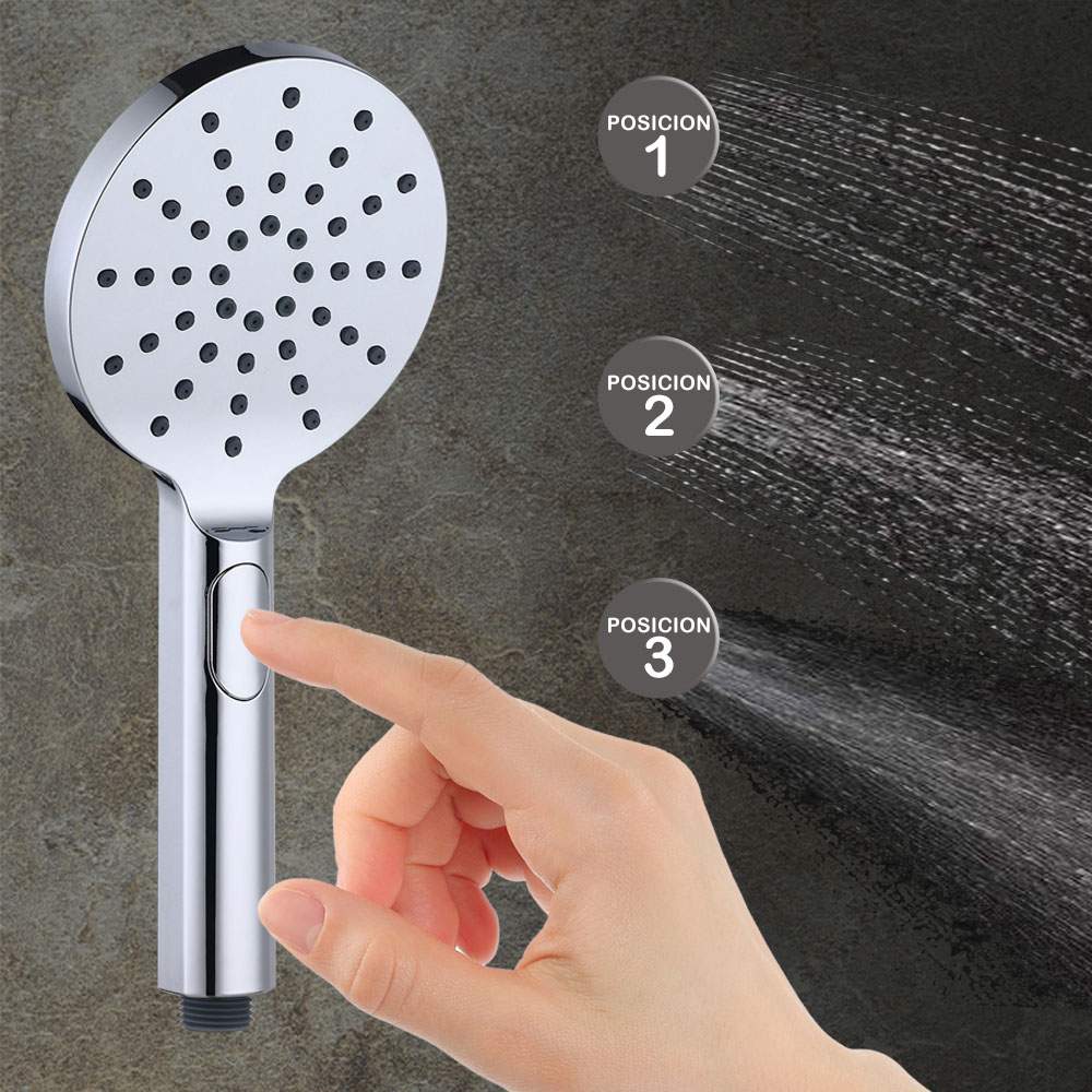 Kibath Barra De Ducha de 65,5 cm NIRIA con equipo, acabado cromo brillo fabricado en latón - Imagen 6