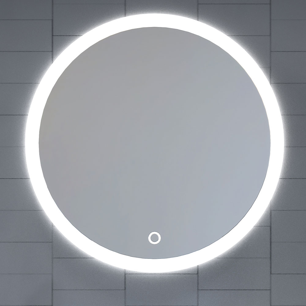 Kibath Espejo Con Iluminación Led redonda 80 cm MOO 20W 6000K fabricado en cristal - Imagen 2