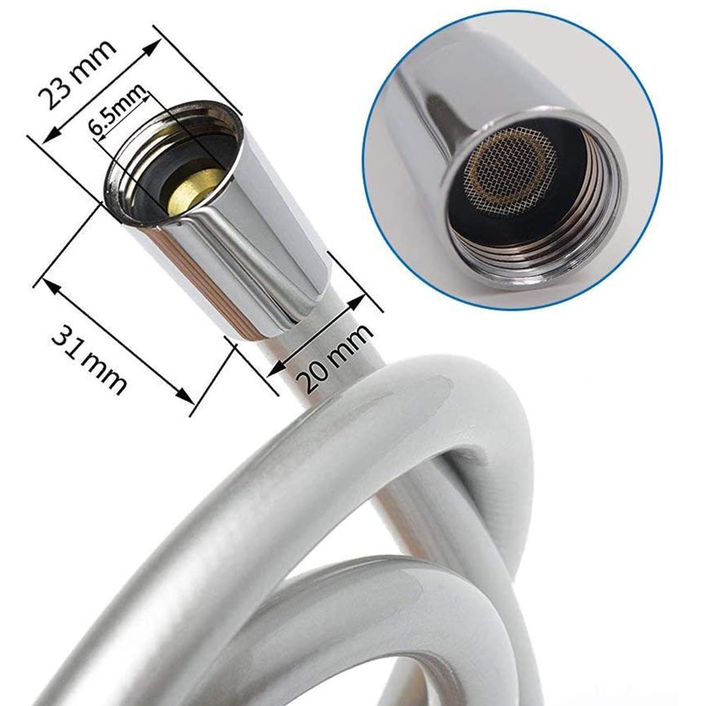 Kibath Flexo de 175 cm acabado cromo brillo fabricado en pvc - Imagen 4