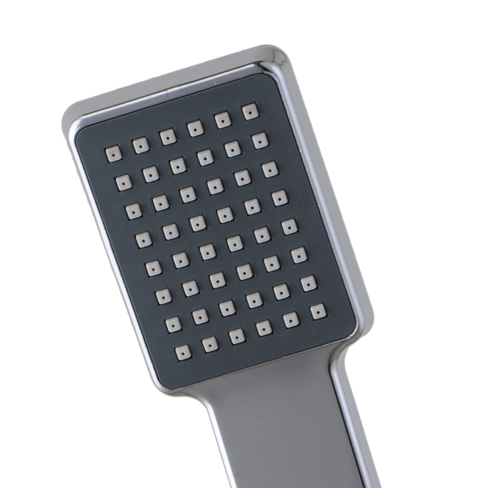 Kibath Maneral Mango De Ducha cuadrado acabado cromo brillo fabricado en ABS - Imagen 3