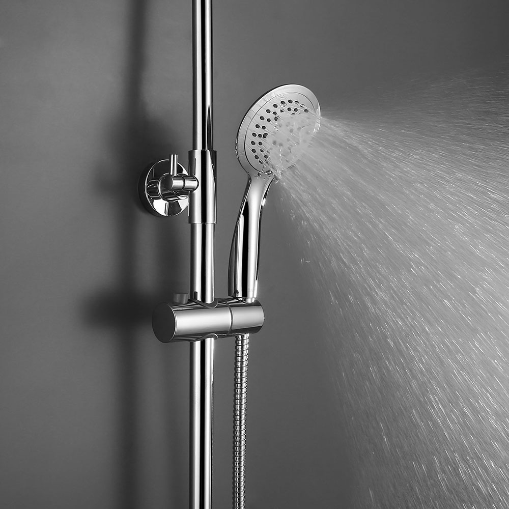 Kibath Maneral Mango De Ducha redondo DUR acabado cromo brillo fabricado en ABS - Imagen 5