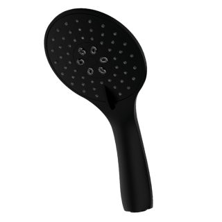 Kibath Maneral Mango De Ducha redondo acabado negro mate fabricado en ABS