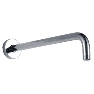 Kibath Soporte Brazo De Ducha de 40 cm pared redondo acabado cromo brillo de latón