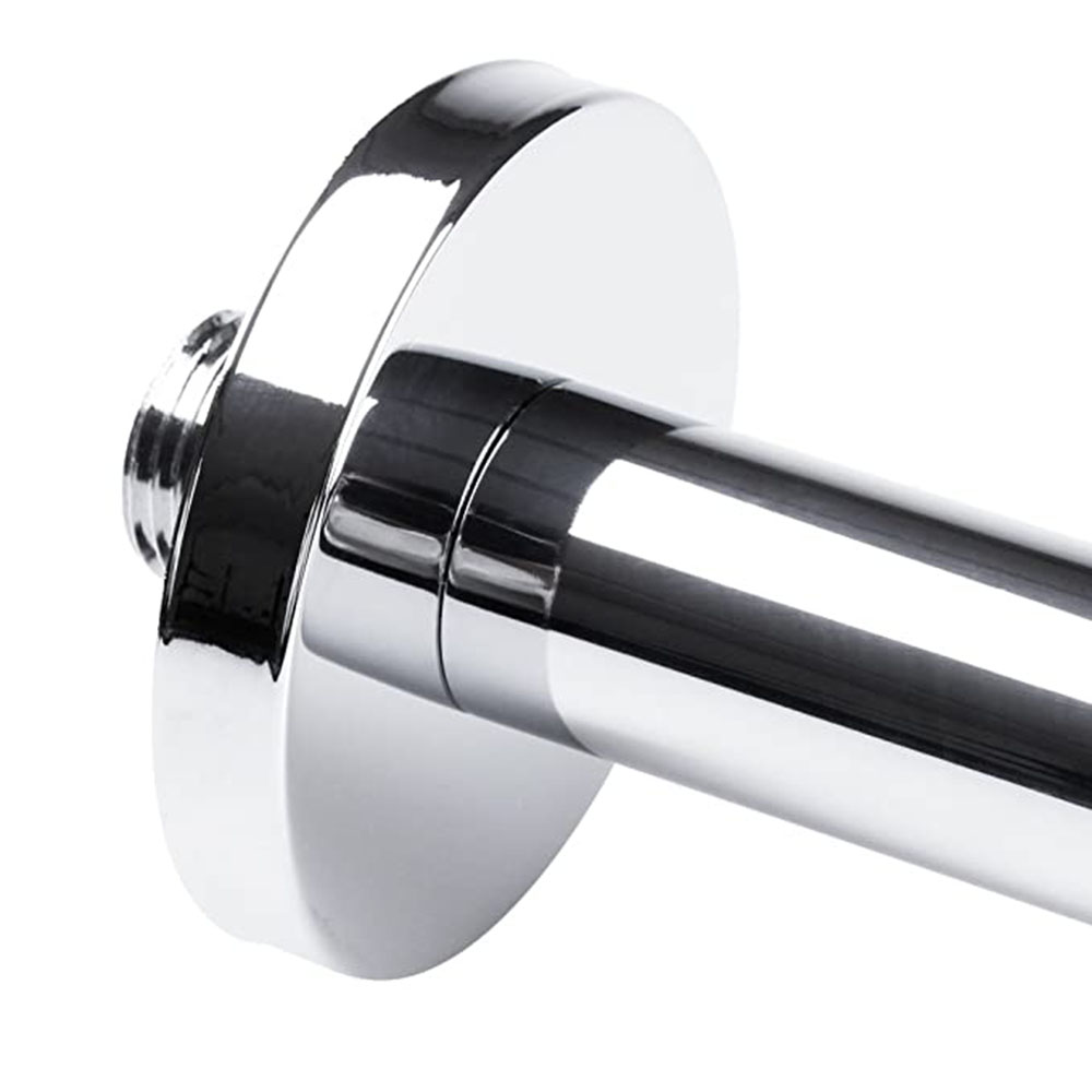 Kibath Soporte Brazo De Ducha de 40 cm pared redondo acabado cromo brillo de latón - Imagen 6