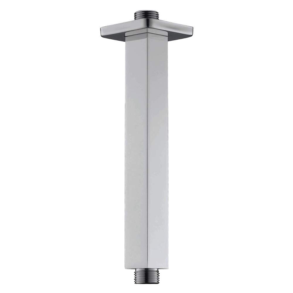 Kibath Soporte Brazo De Ducha de 20 cm techo cuadrado acabado cromo brillo de latón - Imagen 5