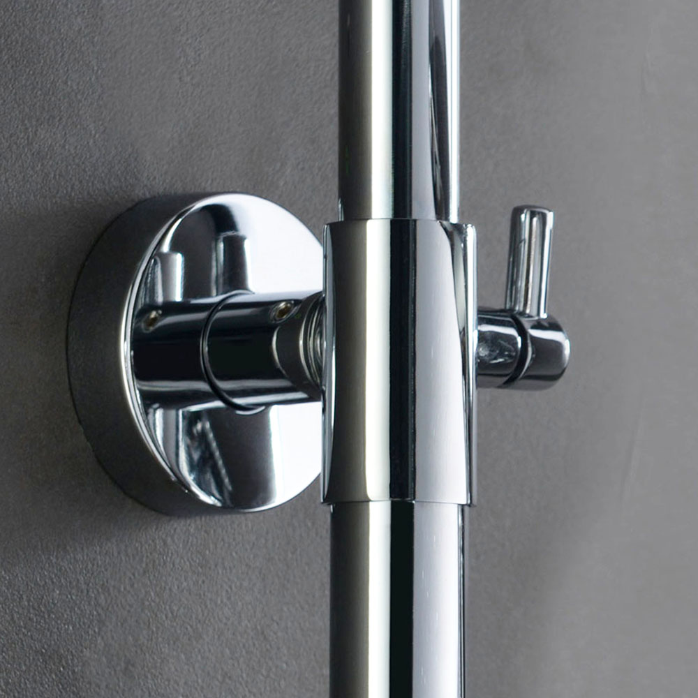 Kibath Columna De Ducha termostático redonda 85-115 cm acabado cromo brillo fabricado en latón - Imagen 6