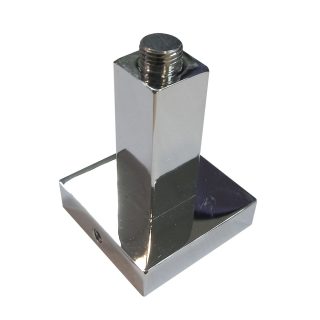 Kibath Soporte Pared Para Barra Ducha cuadrada acabado cromo brillo fabricado en latón