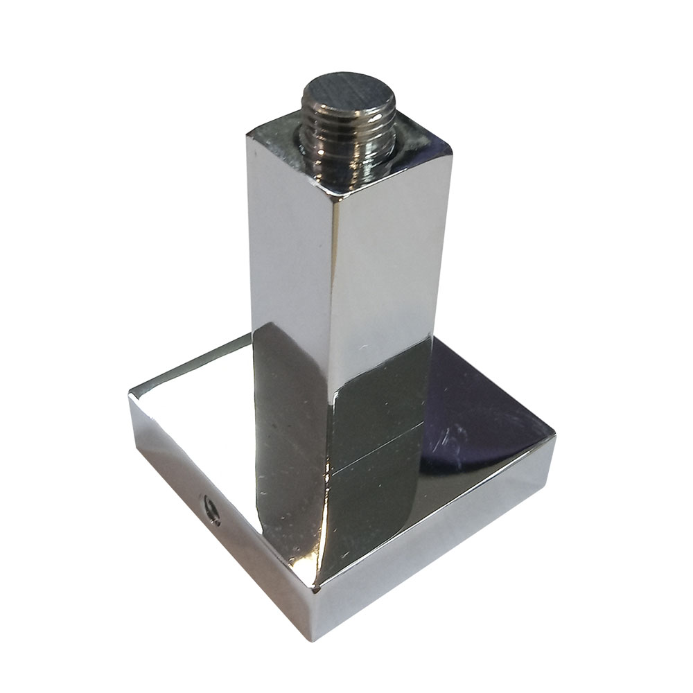 Kibath Soporte Pared Para Barra Ducha cuadrada acabado cromo brillo fabricado en latón