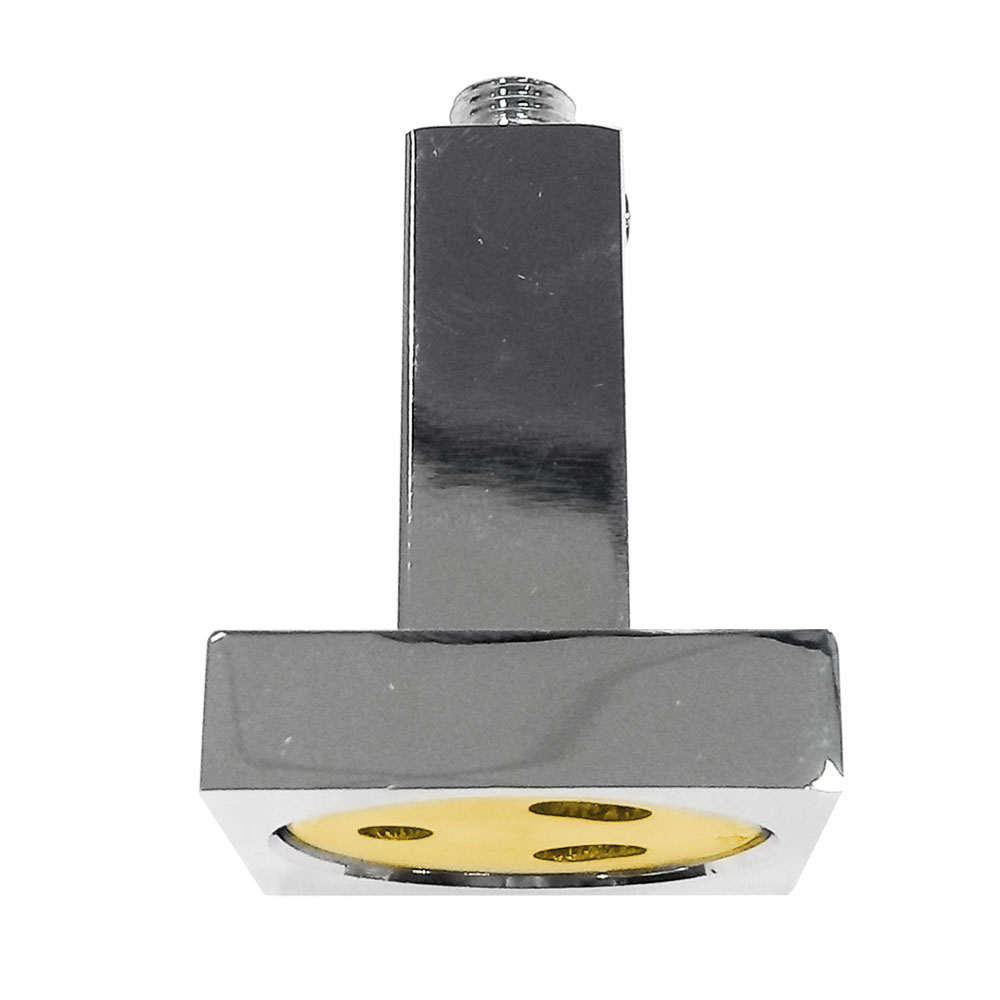 Kibath Soporte Pared Para Barra Ducha cuadrada acabado cromo brillo fabricado en latón - Imagen 2