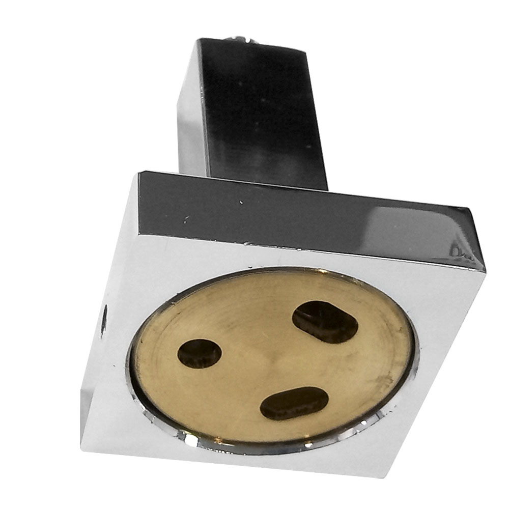 Kibath Soporte Pared Para Barra Ducha cuadrada acabado cromo brillo fabricado en latón - Imagen 3