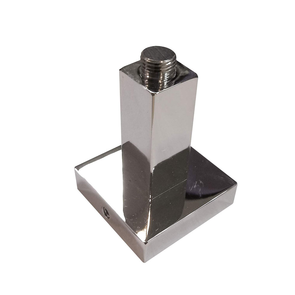 Kibath Soporte Pared Para Barra Ducha cuadrada acabado cromo brillo fabricado en latón - Imagen 6