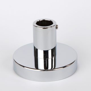 Kibath Soporte Pared Para Barra Ducha redonda acabado cromo brillo fabricado en latón