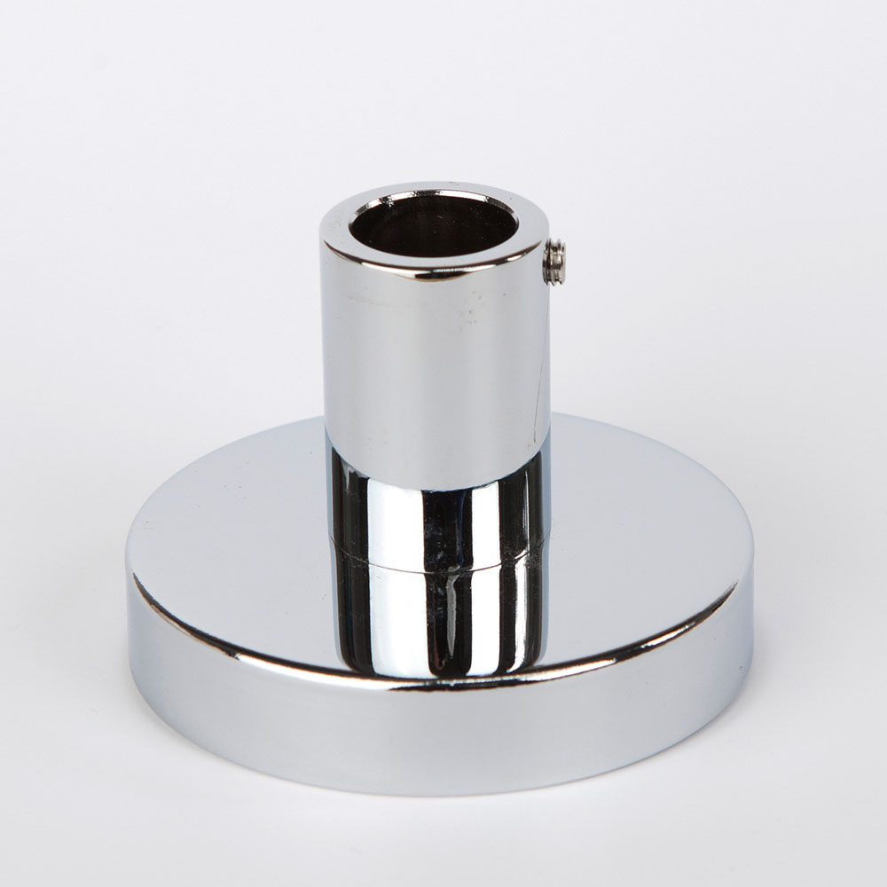 Kibath Soporte Pared Para Barra Ducha redonda acabado cromo brillo fabricado en latón