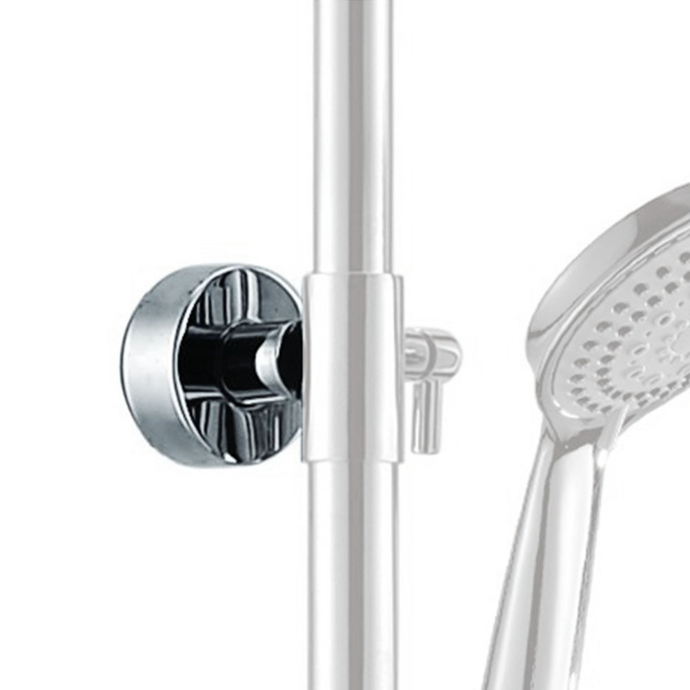 Kibath Soporte Pared Para Barra Ducha redonda acabado cromo brillo fabricado en latón - Imagen 6