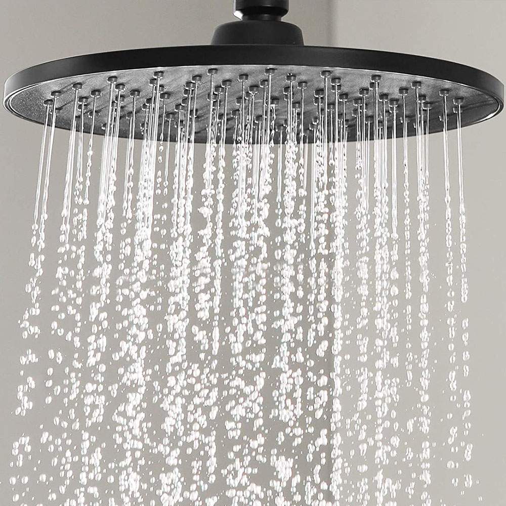 Kibath Columna De Ducha termostático redonda 83-120 cm acabado negro mate fabricado en latón - Imagen 6