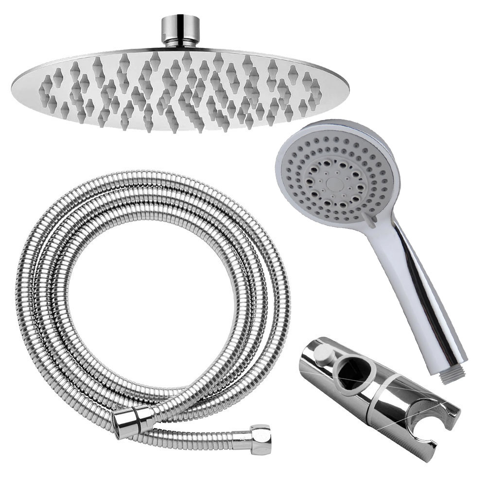 Kibath Columna De Ducha sin grifería redonda 100-150 cm extralarga acabado cromo brillo fabricado en latón - Imagen 6