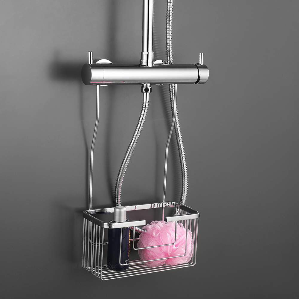 Kibath Cesta Portagel rectangular ALNIZ de colgar acabado cromo brillo fabricado en latón - Imagen 2