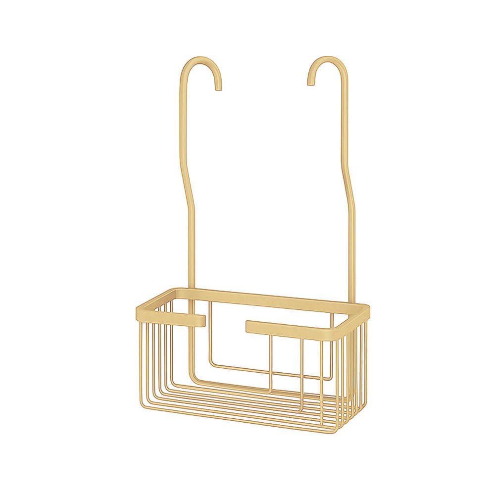 Kibath Portagel con ganchos LLUN rectangular acabado ORO CEPILLADO fabricado en acero inoxidable