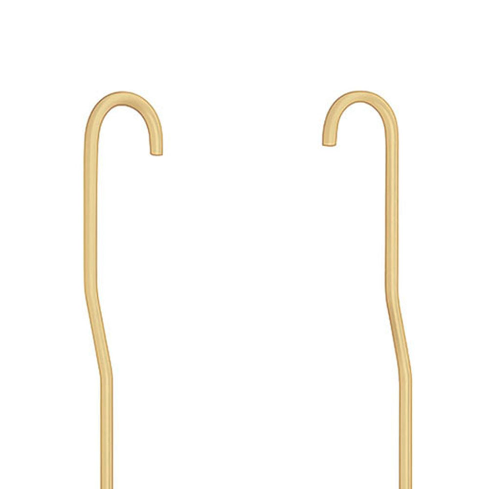 Kibath Portagel con ganchos LLUN rectangular acabado ORO CEPILLADO fabricado en acero inoxidable - Imagen 2