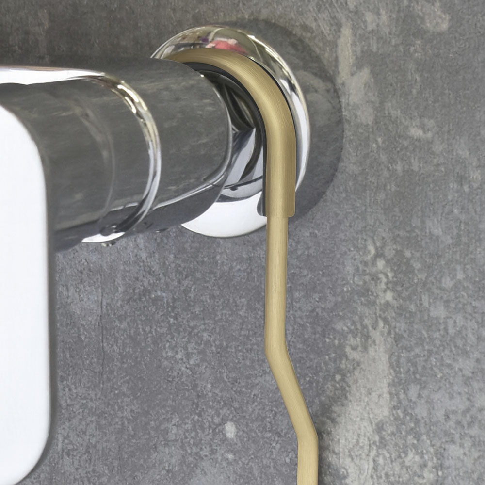 Kibath Portagel con ganchos LLUN rectangular acabado ORO CEPILLADO fabricado en acero inoxidable - Imagen 4