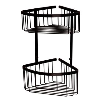 Kibath Cesta Portagel esquina doble acabado negro mate fabricado en latón