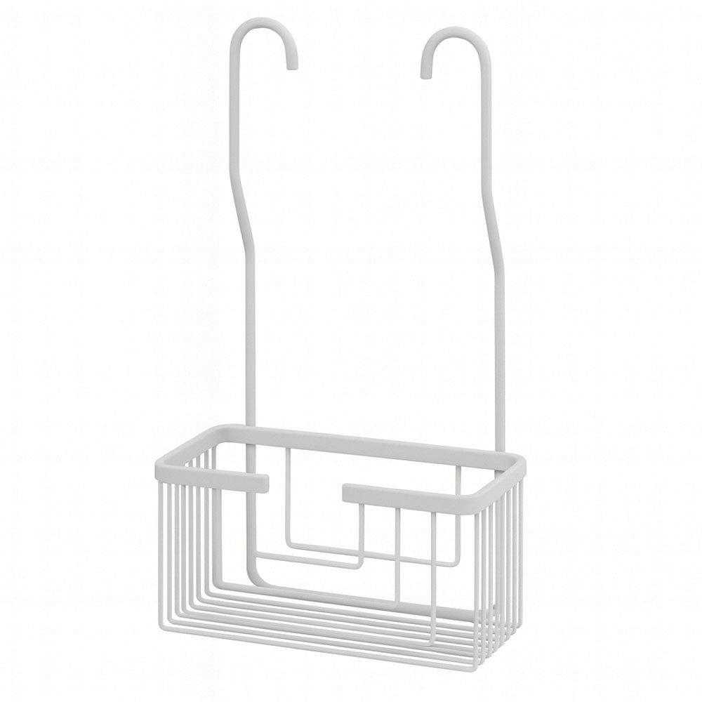 Kibath Cesta Portagel rectangular ECLI de colgar acabado blanco mate fabricado en latón