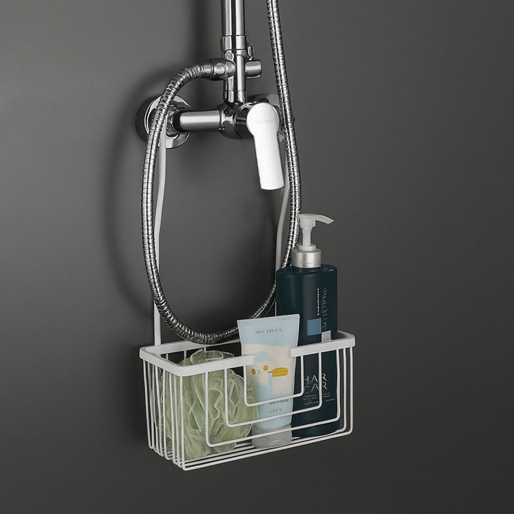 Kibath Cesta Portagel rectangular ECLI de colgar acabado blanco mate fabricado en latón - Imagen 4