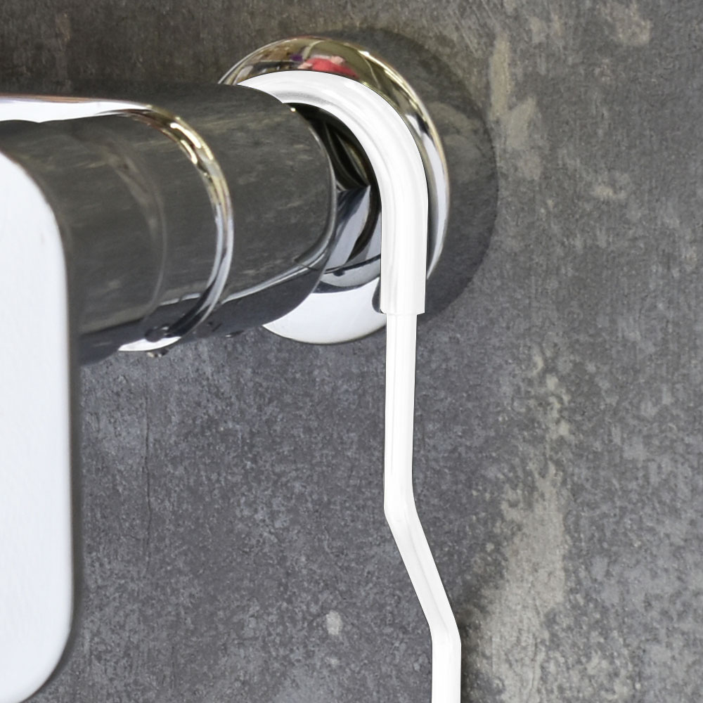 Kibath Cesta Portagel rectangular ECLI de colgar acabado blanco mate fabricado en latón - Imagen 6