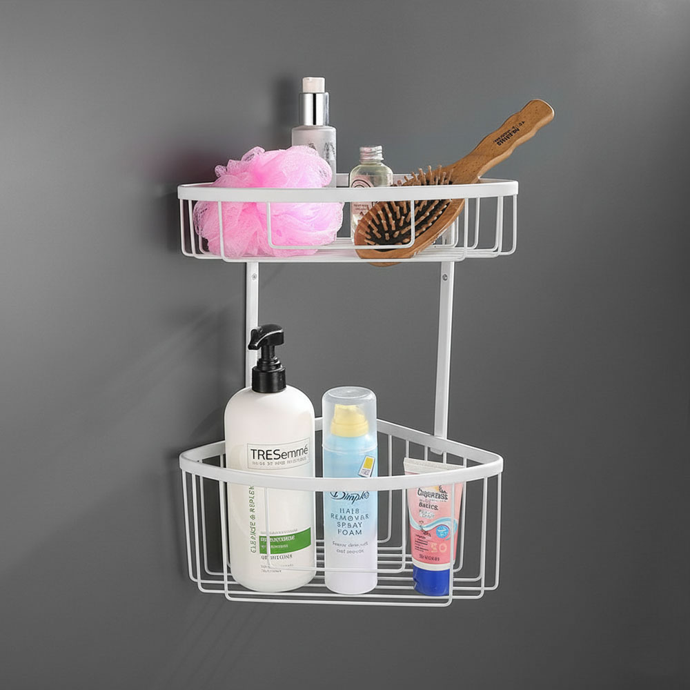 Kibath Portagel doble ACO esquina acabado blanco mate fabricado en latón - Imagen 2