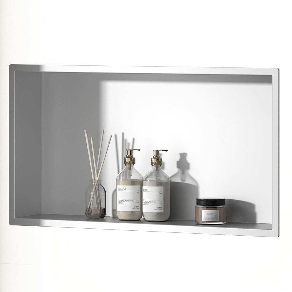 Kibath Nicho de Ducha de Acero Inoxidable, Hornacina estante de baño empotrado. 60x30x90cm en - Imagen 4