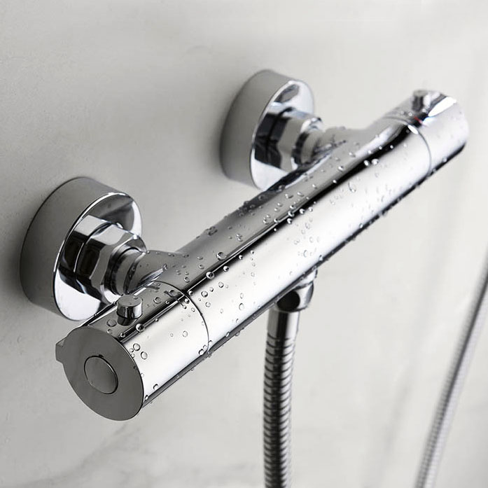 Kibath Grifo De Ducha termostático ORTE solo grifo acabado cromo brillo fabricado en latón - Imagen 6