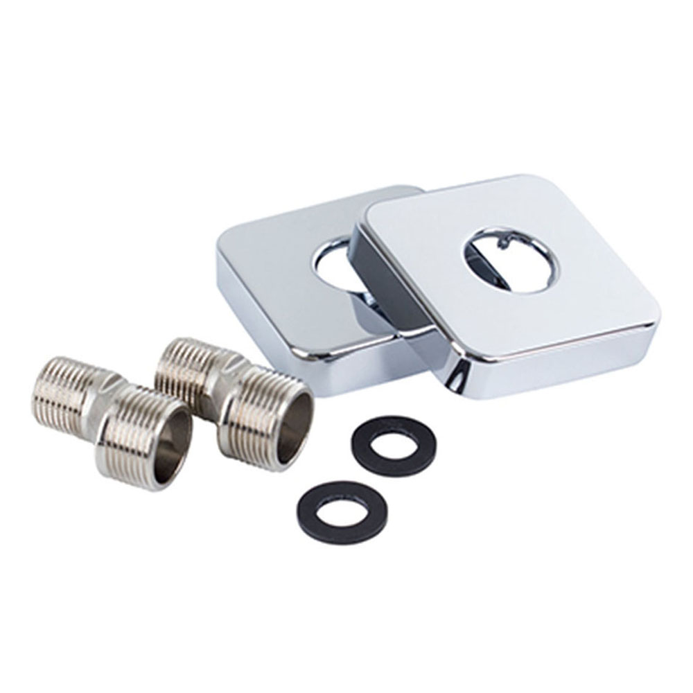 Kibath Grifo Para Columna De Ducha cuadrada termostático acabado cromo brillo fabricado en latón - Imagen 3