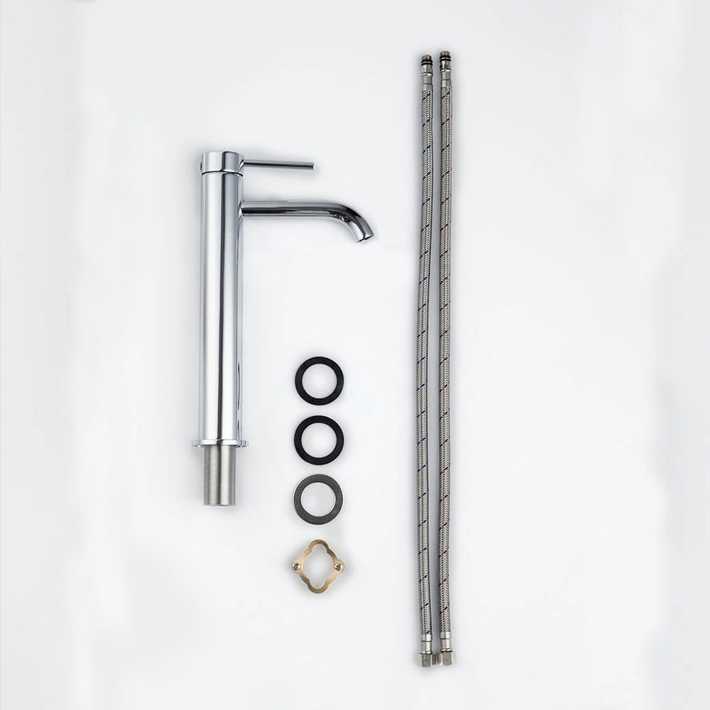 Kibath Grifo De Lavabo monomando ZUÑI alto acabado cromo brillo fabricado en latón - Imagen 6