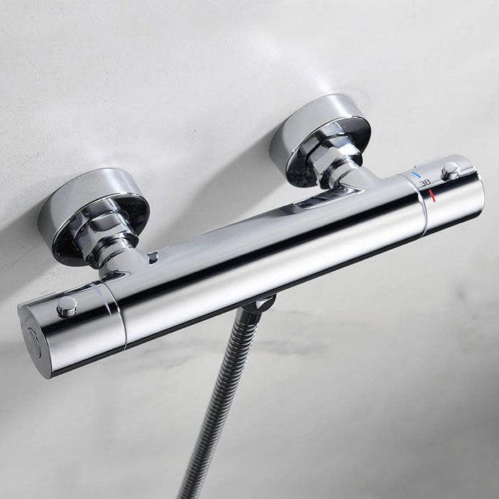 Kibath Grifo De Ducha termostático ORTE con equipo de ducha acabado cromo brillo fabricado en latón - Imagen 4