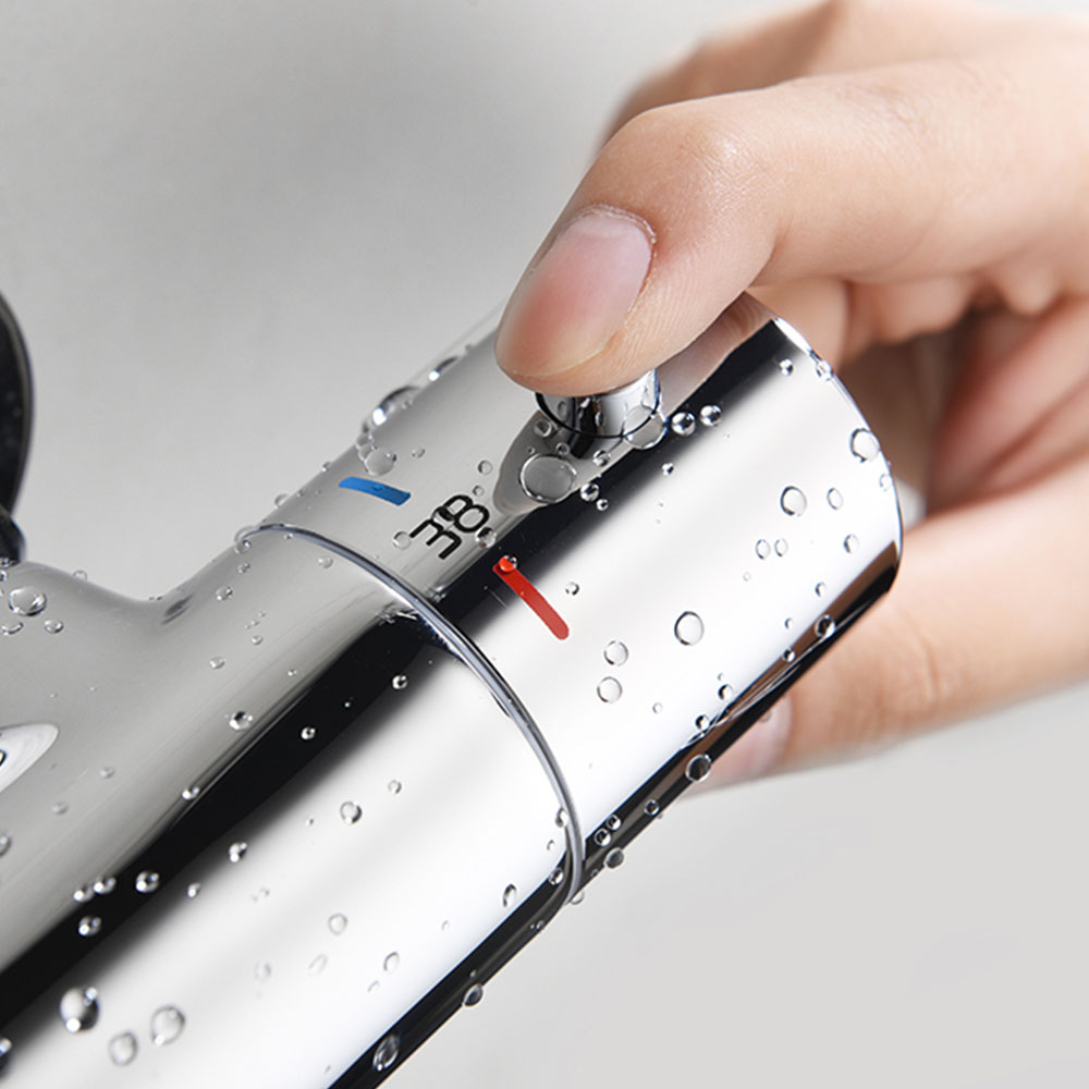 Kibath Grifo De Ducha termostático ORTE con equipo de ducha acabado cromo brillo fabricado en latón - Imagen 6