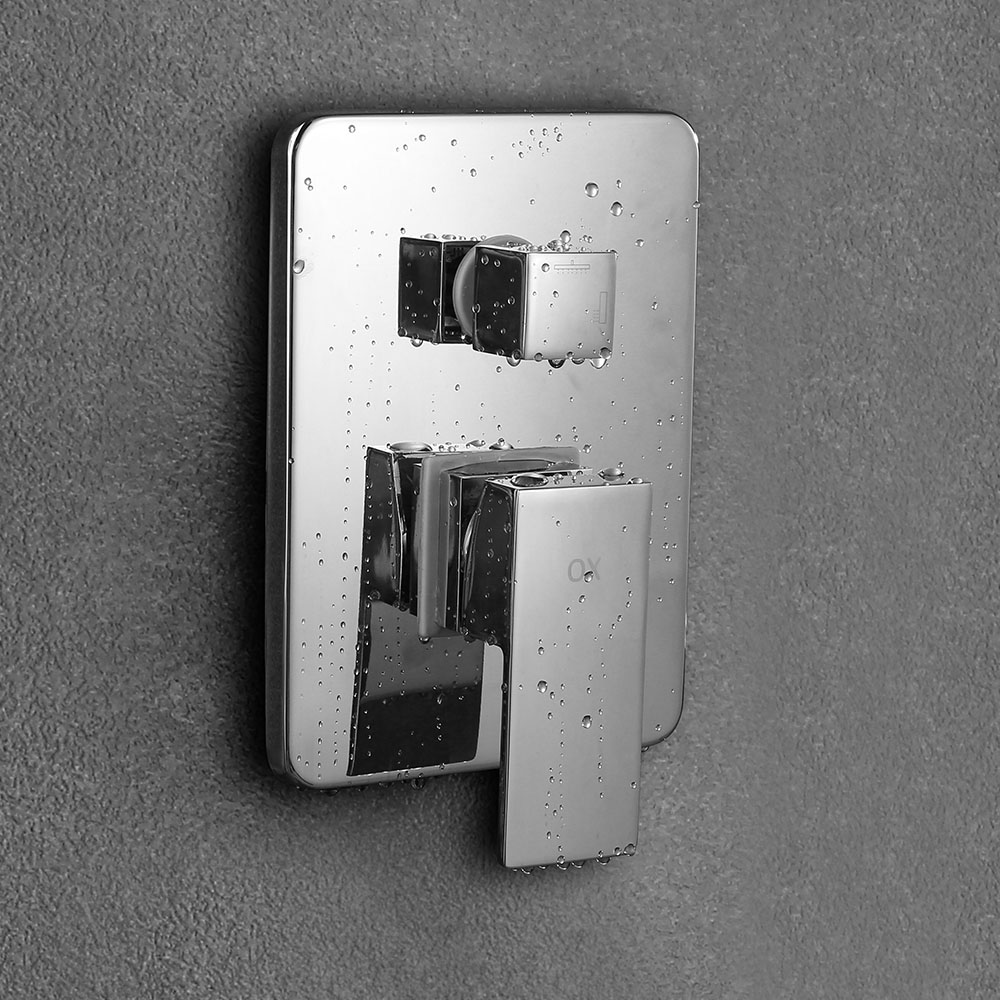 Kibath Grifo De Ducha Empotrada monomando CASI solo grifo acabado cromo brillo fabricado en latón - Imagen 3