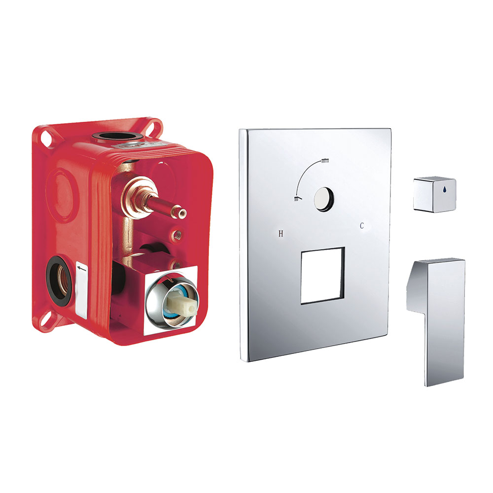 Kibath Grifo De Ducha Empotrada monomando CASI solo grifo acabado cromo brillo fabricado en latón - Imagen 4