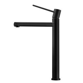 Kibath Grifo De Lavabo monomando ZUÑI alto acabado negro mate fabricado en latón