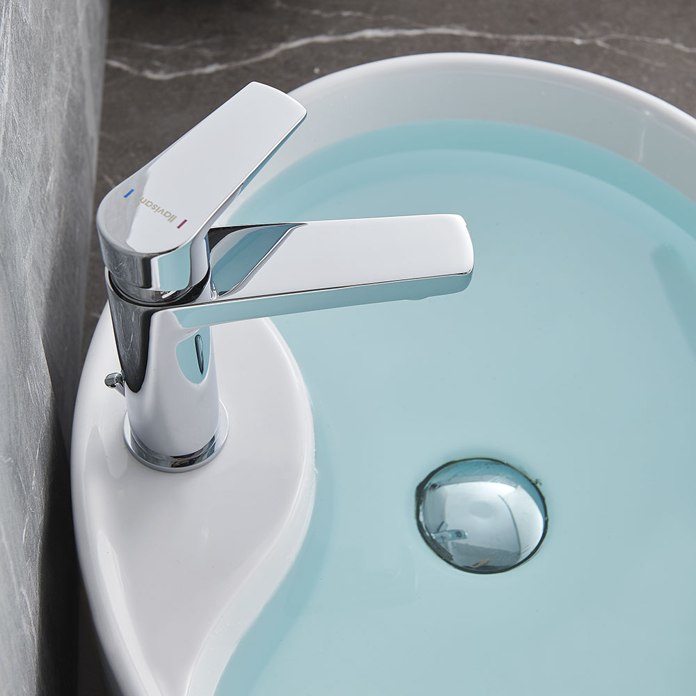 Kibath Grifo De Lavabo monomando FUS acabado cromo brillo fabricado en latón - Imagen 3