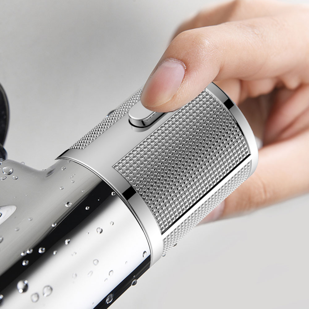 Kibath Grifo Para Columna De Ducha termostático ALON con manetas grafiladas acabado cromo brillo fabricado en latón - Imagen 3